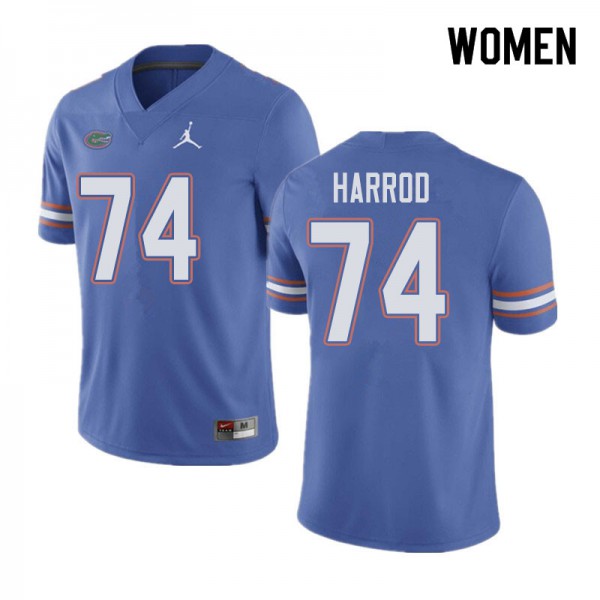Jordan Brand Women #74 Will Harrod Florida Gators College Football Jersey Blue